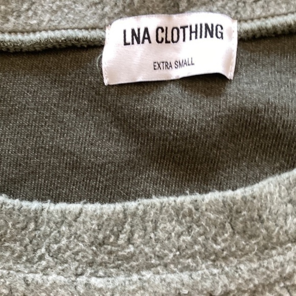 LNA‎ Embla Sherpa Sweatshirt in Elm Green XS - Picture 5 of 10